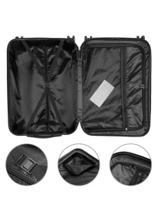 Luggage 3 Piece Set Suitcase Spinner Hardshell Lightweight TSA Lock Dark Gray